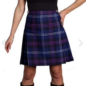 Scottish Highland The Kilt Deluxe Kilted Skirt Adjustable Straps Women's Size 10